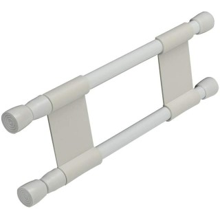 1 - Dubbele antivalstang voor koelkast- en camperbootwandkasten van 26 tot 43 cm